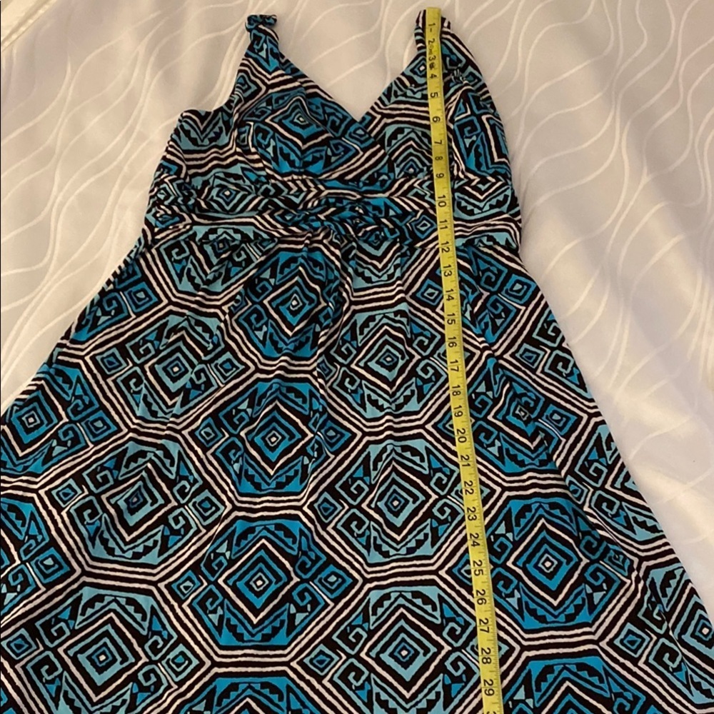 Sleeveless Blues, Black & White 10 Ruched Mini Dress Fairy Grunge Summer Fall - Picture 6 of 9